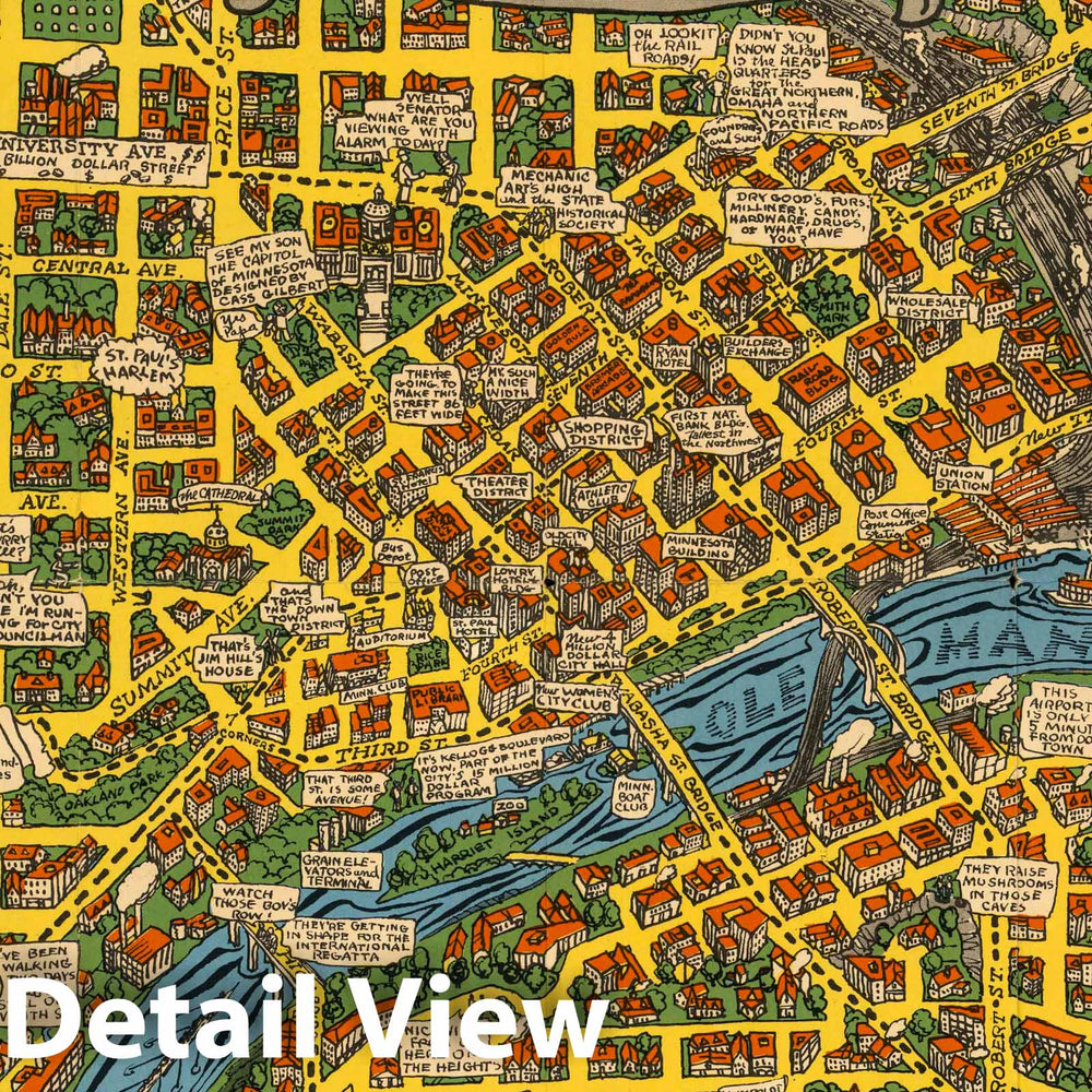 Historic Map : Saint Paul. Capital of the State of Minnesota. 1931 - Vintage Wall Art