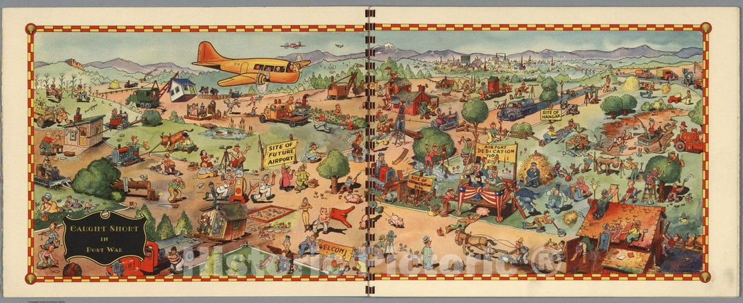 Historic Map : Ephemera, View: Caught Short in Post War. 1944 - Vintage Wall Art