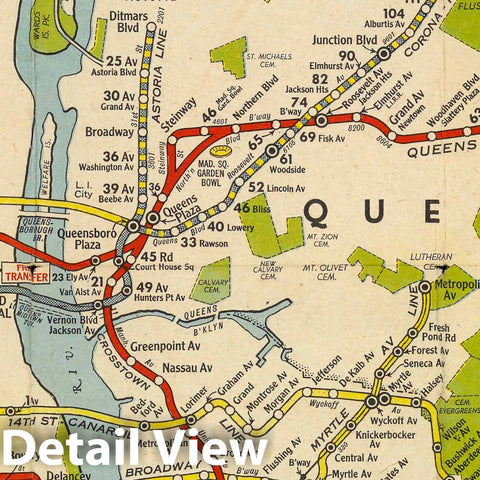 Historic Map : Pocket Map, New York subways. Hagstrom Company, Inc. 1951 - Vintage Wall Art