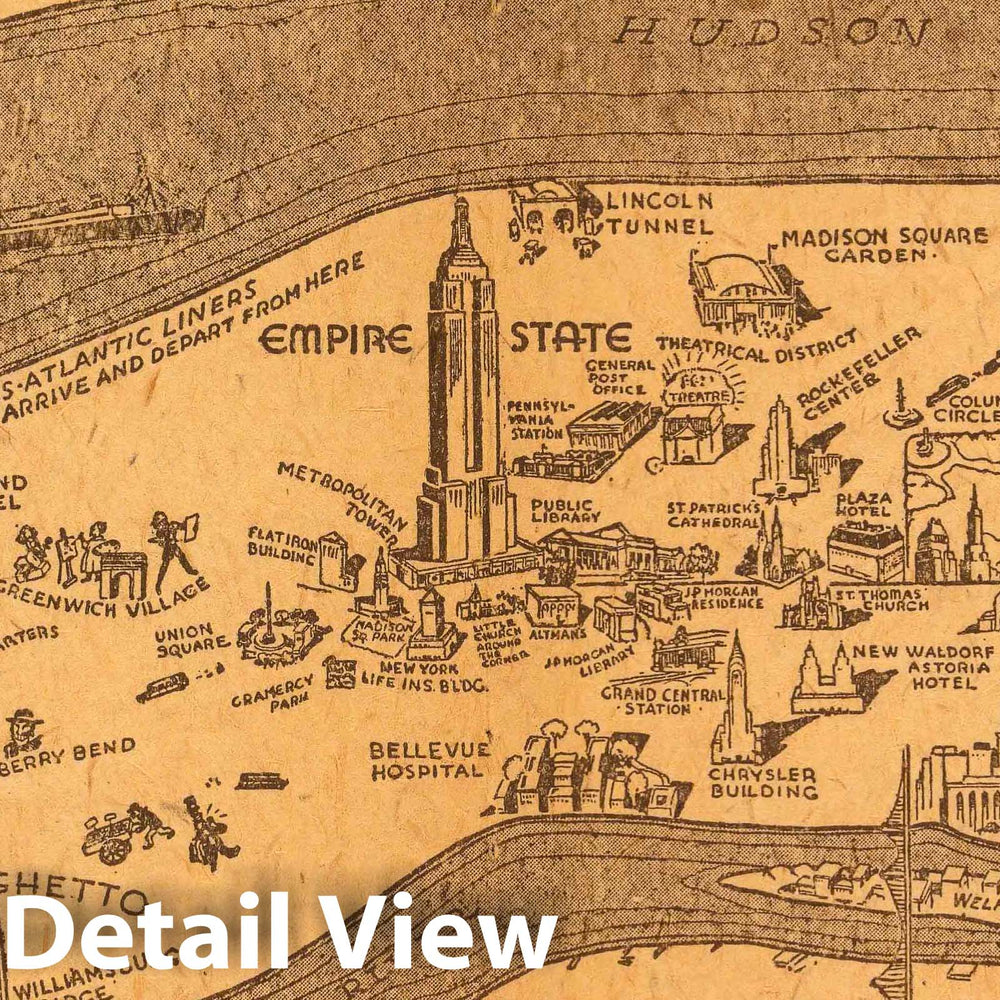 Historic Map : New York City., 1940, Vintage Wall Decor