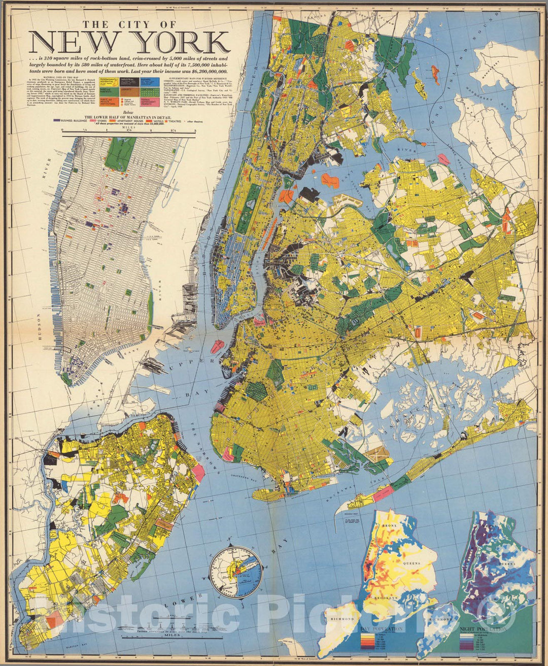 Historic Map : The City of New York 1939 - Vintage Wall Art