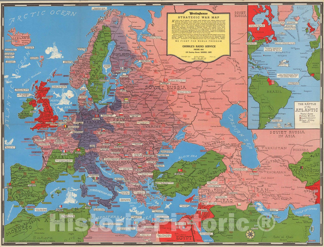 Historic Map : Westinghouse strategic war map, 1941 v2