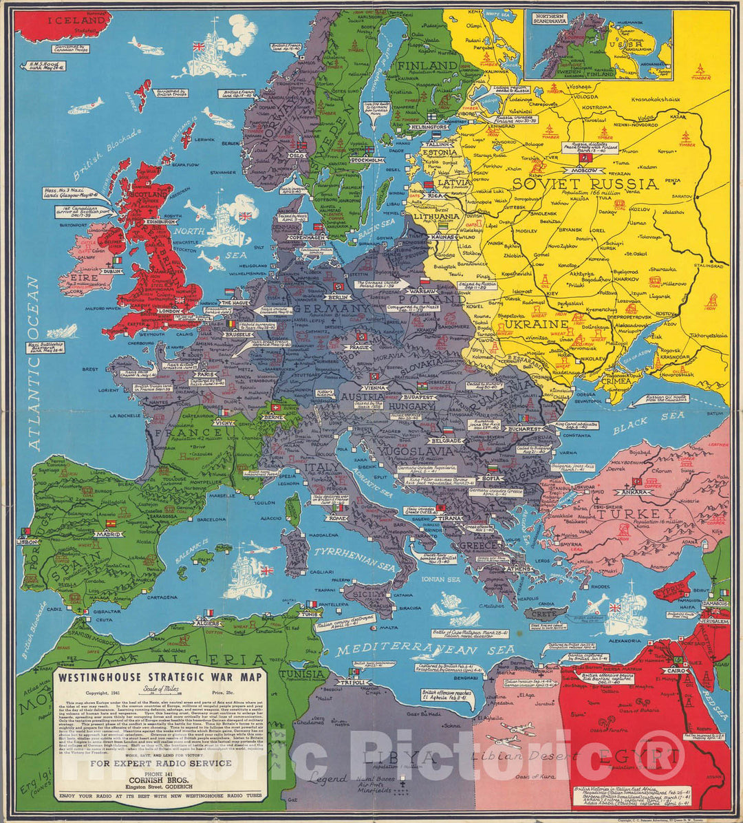 Historic Map : Westinghouse strategic war map, 1941 v1