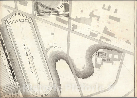 Historic Map : Italy , Rome (Italy), TAV XV .A Pianta topografica della parte media di Roma antica 1847 , Vintage Wall Art