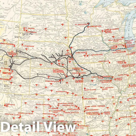 Historic Map : Geographically correct map of the United States, issued by Union Pacific Railroad, 1942 - Vintage Wall Art