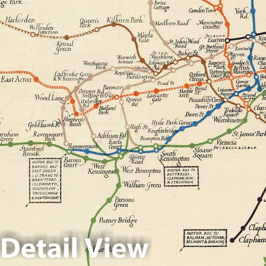 Historic Map : Pocket Map, London Underground. McDnald Gill 1922 - Vintage Wall Art