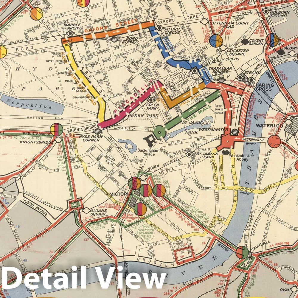 Historic Map : London Underground. 1953 - Vintage Wall Art