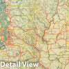 Historic Map : Highways of the State of Washington, Department of Highways. 1944 - Vintage Wall Art