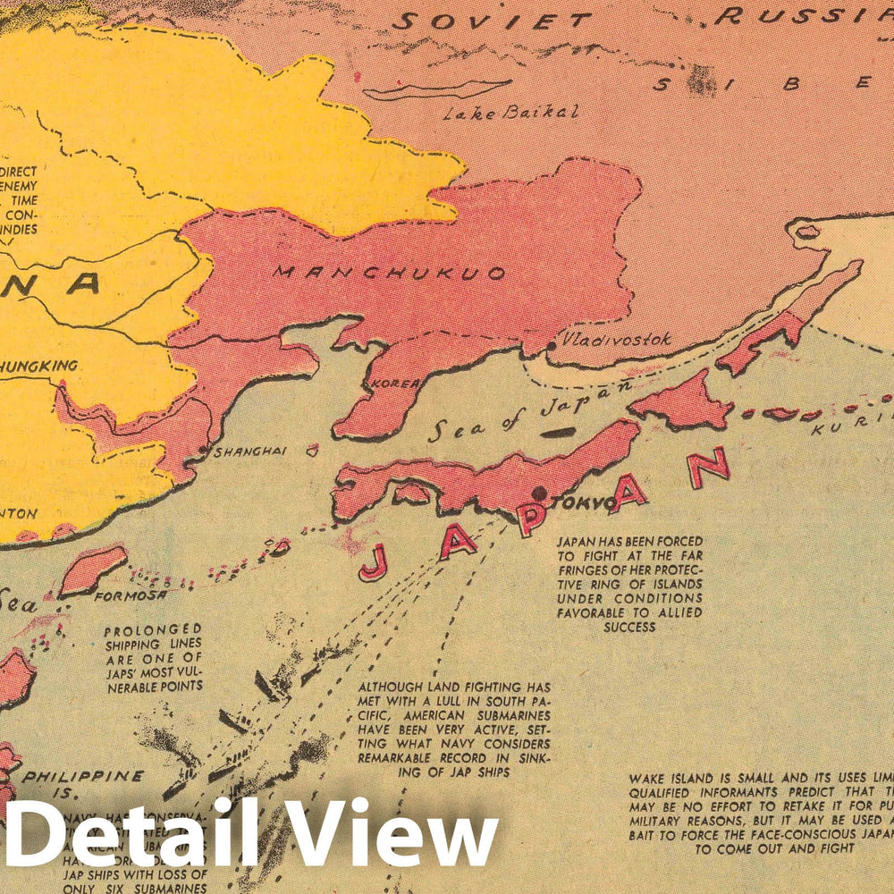 Historic Map : New smash at Japs may end lull in South Pacific warfare 1943 - Vintage Wall Art