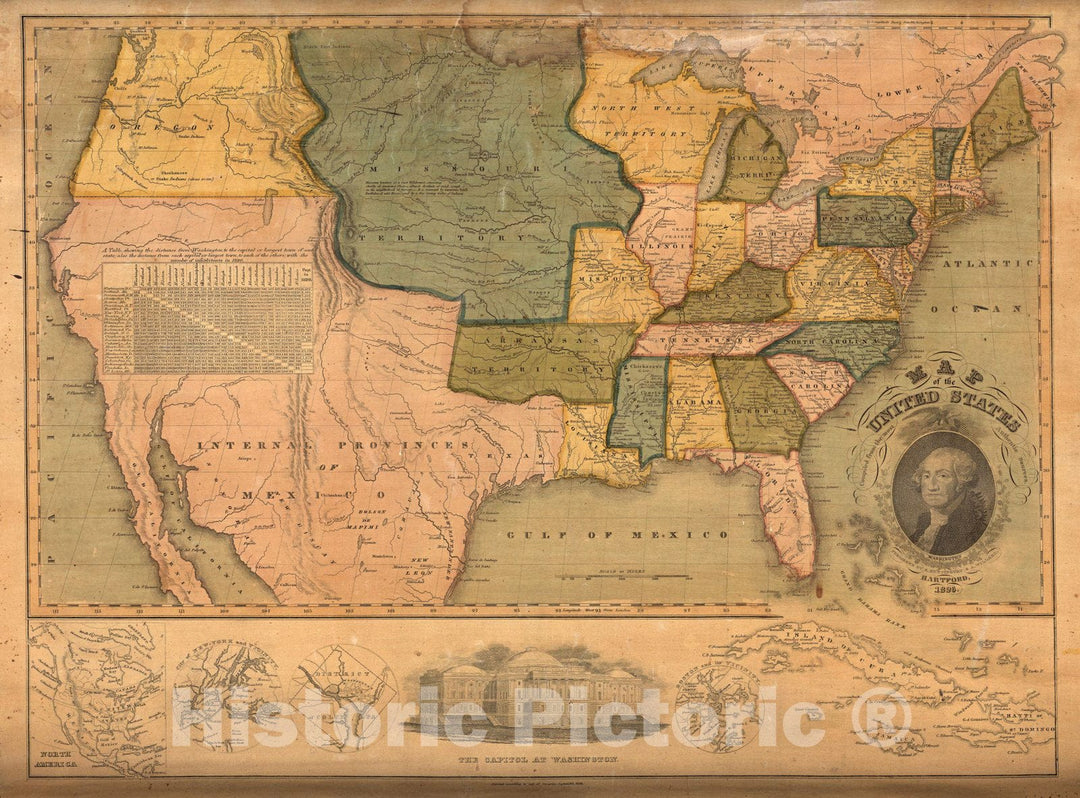 Historic Map : Map of the United States, 1826 v1