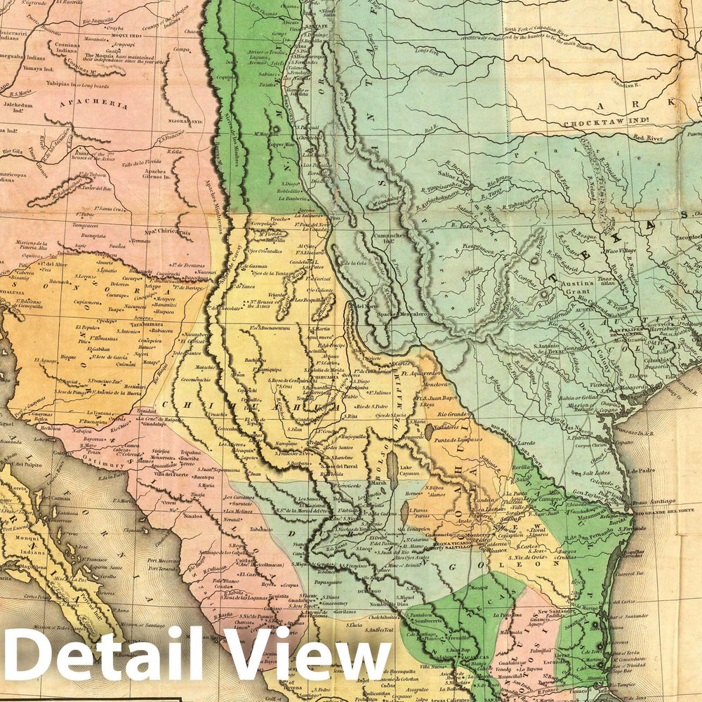 Historic Map : Map of The United States of Mexico, 1846 - Vintage Wall Art