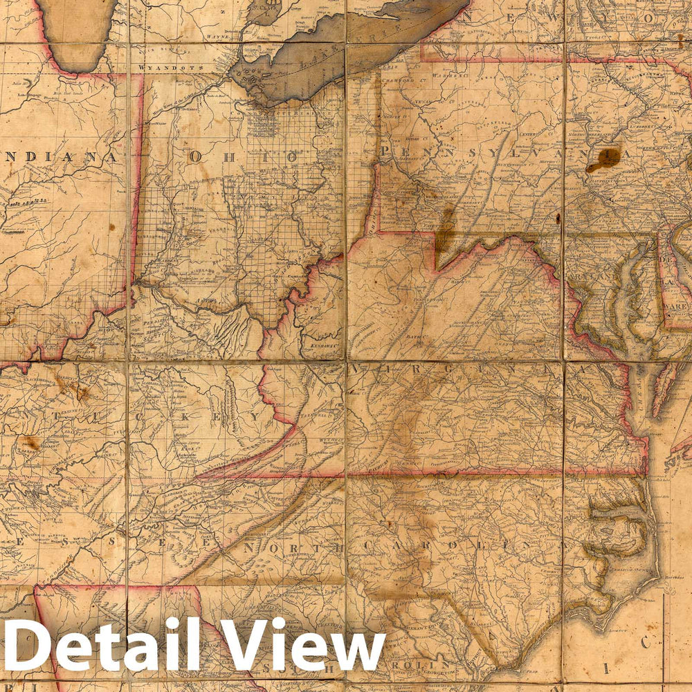 Historic Map : Map of the United States, 1812 - Vintage Wall Art