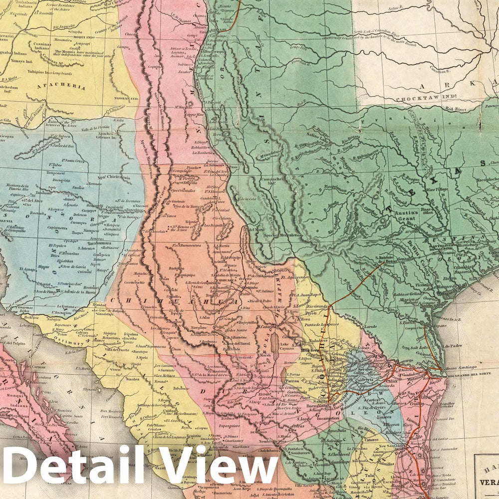 Historic Map : The United States of Mexico, 1847 - Vintage Wall Art