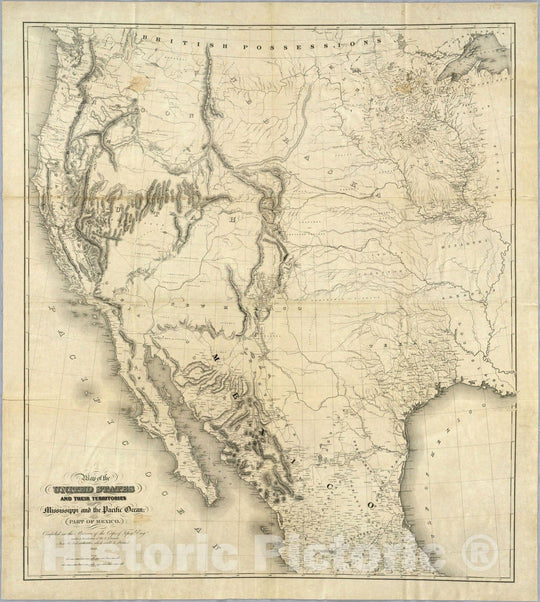 Historic Map : Map of the United States, 1850 v1