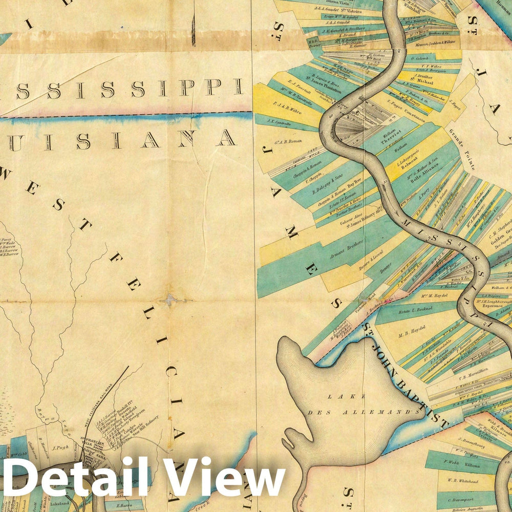 Historic Map : Pocket Map, Chart of The Lower Mississippi River. 1858 - Vintage Wall Art