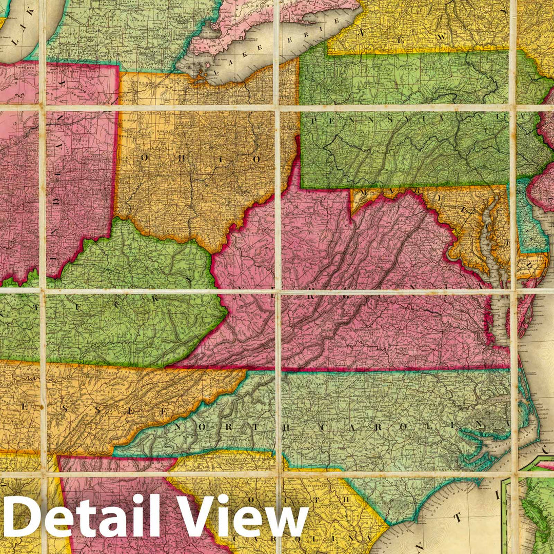 Historic Map : Mitchell's Reference & Distance Map of The United States, 1834 v1