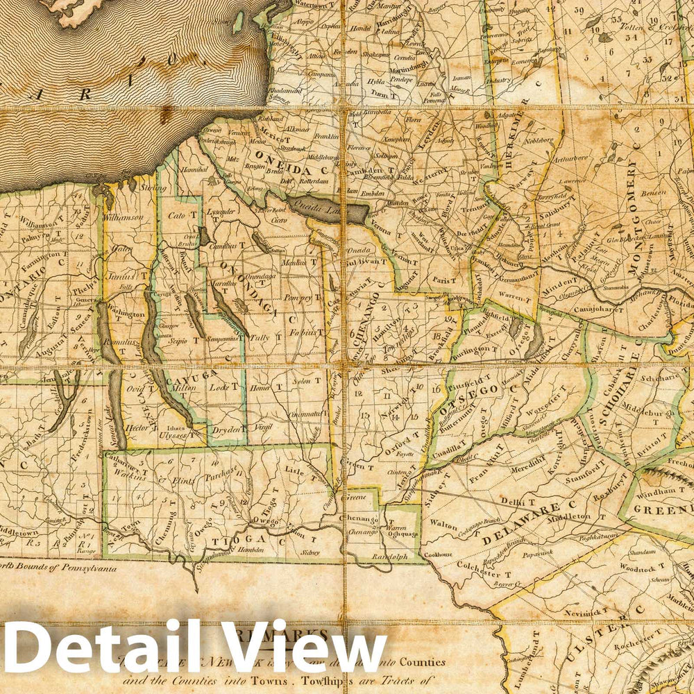 Historic Map : the State of New York, 1804 - Vintage Wall Art