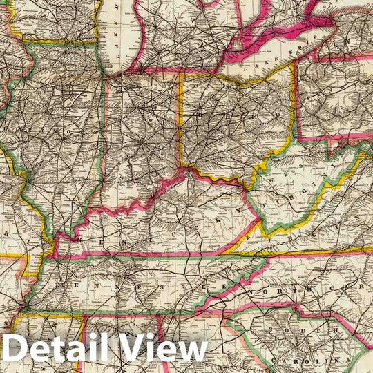 Historic Map : Watson's new rail-road and distance map of the United States and Canada, 1871 - Vintage Wall Art