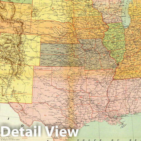 Historic Map : United States, Missions Catholiques aux Etats-Unis. 1900 , Vintage Wall Art