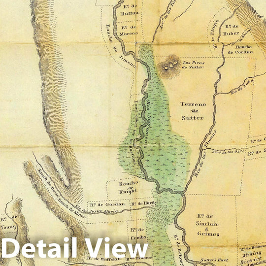 Historic Map - Map of the Valley of the Sacramento including the Gold Region, 1848 - Vintage Wall Art