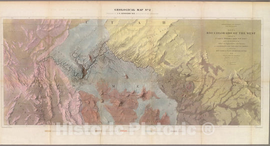 Historic Map - Geological Map Rio Colorado of the West, 1858 v2