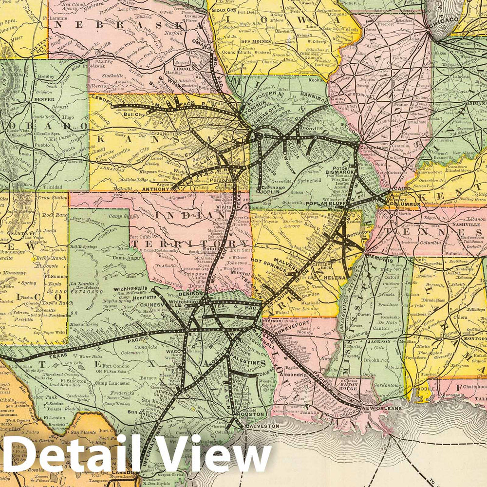 Historic Map : Timetable Map, South West Railway System. 1885 - Vintage Wall Art