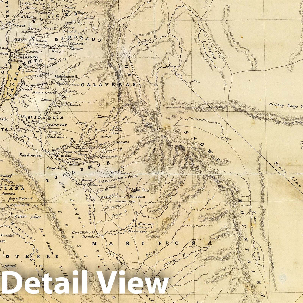 Historic Map : State Of California., 1851, Vintage Wall Decor