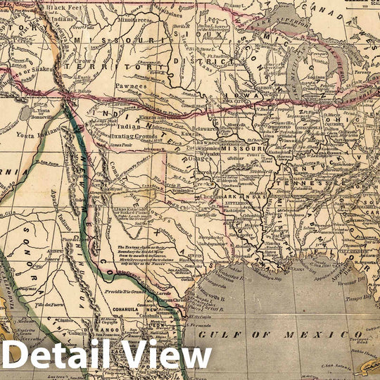 Historic Map : Map of The United States, Mexico, Oregon, Texas, The Californias, 1846 v2