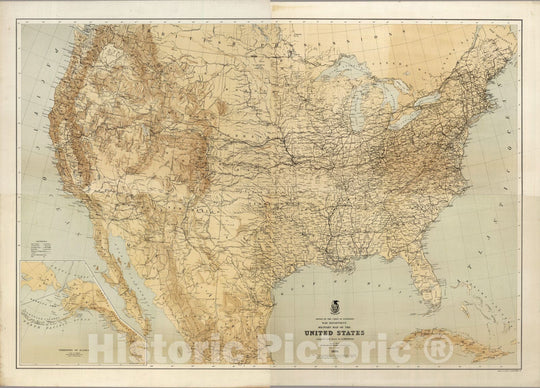 Historic Map : Composite: Military Map of the United States, 1869 v2