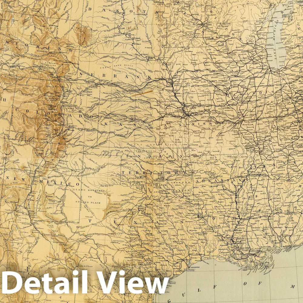 Historic Map : Composite: Military Map of the United States, 1869 v2