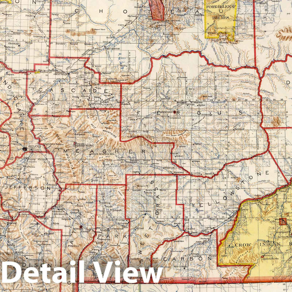 Historic Map : Map of The State of Montana, 1897 - Vintage Wall Art