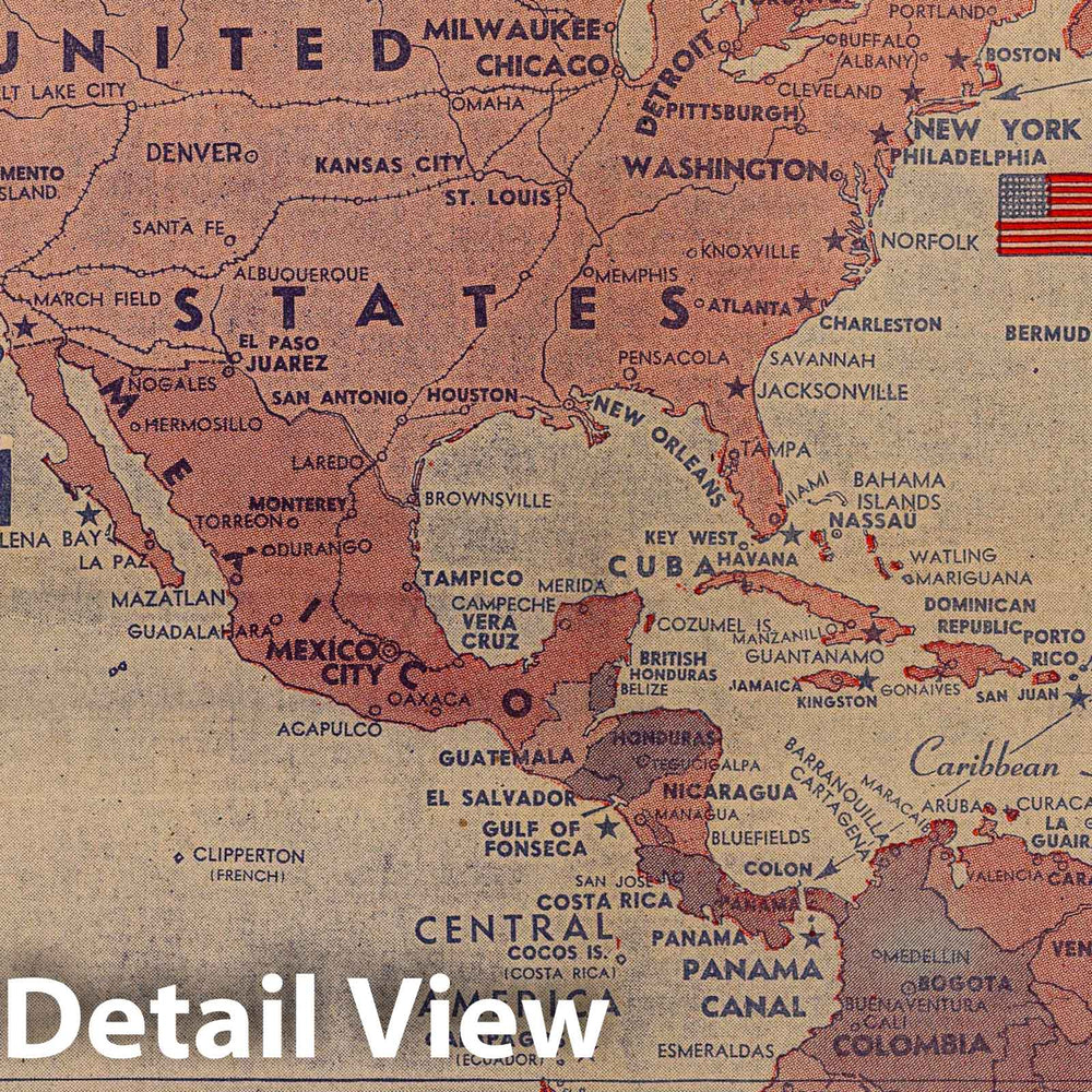 Historic Map : Second Third Map Story of the War, 1945, 1945 - Vintage Wall Art