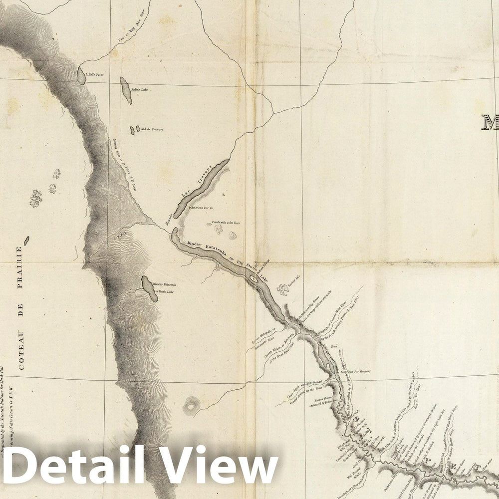 Historic Map : A Reconnoissance Of The Minnay Sotor Watapah = St. Peter's River to its sources, 1835, Vintage Wall Decor