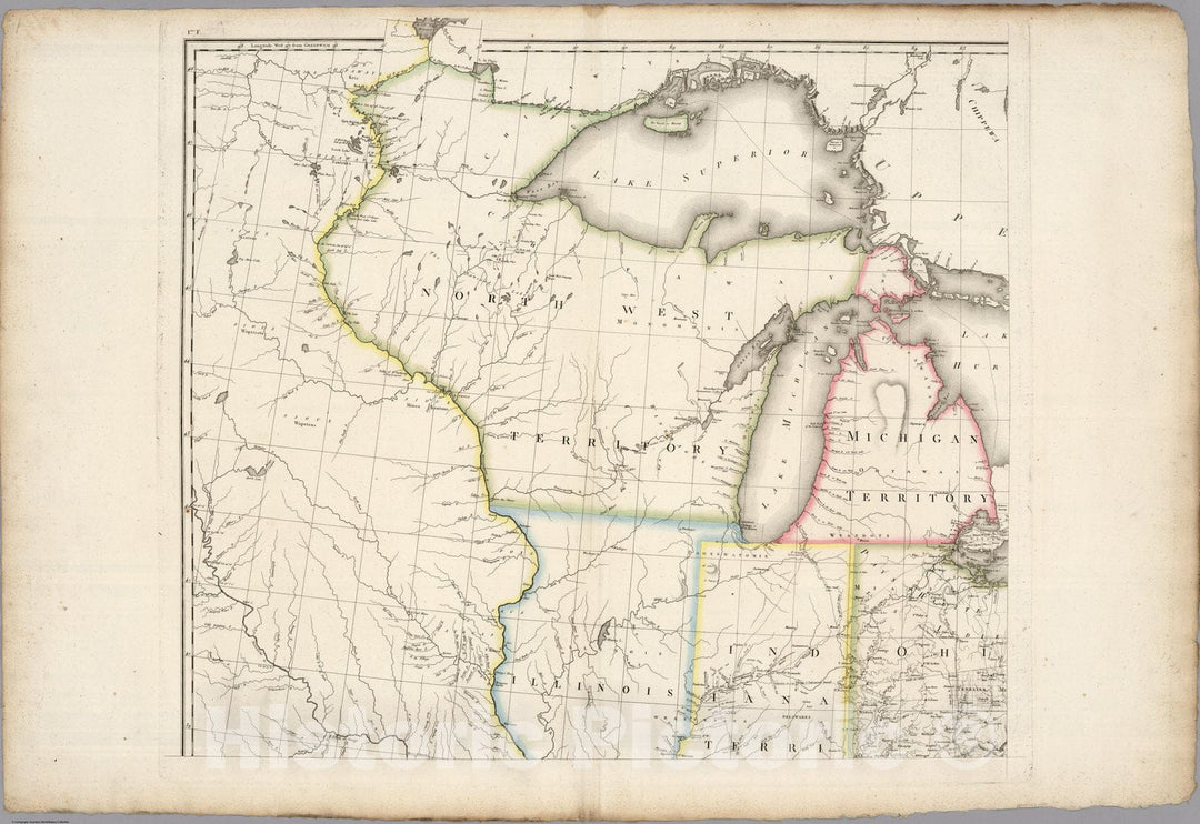 Historic Map : Sheet 1: United States of Nth. America. 1820 - Vintage Wall Art