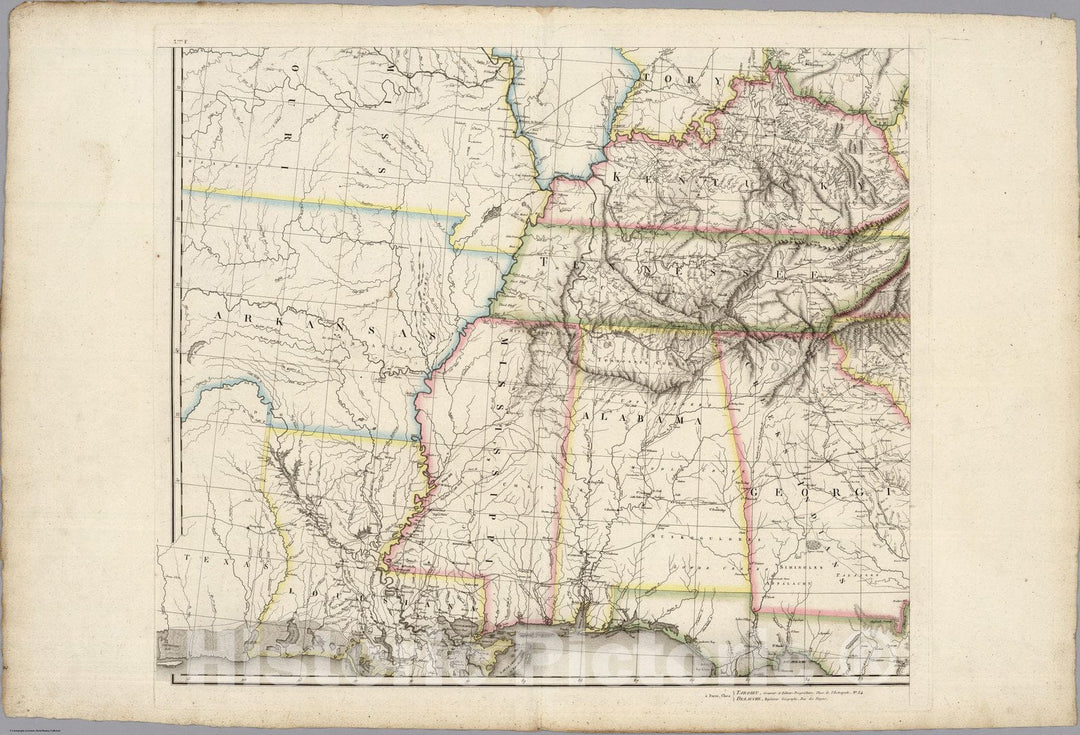 Historic Map : Sheet 3: United States of Nth. America. 1820 - Vintage Wall Art