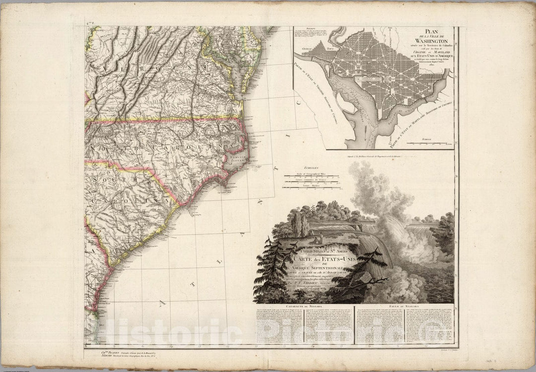 Historic Map : Sheet 4: United States of Nth. America. 1820 - Vintage Wall Art