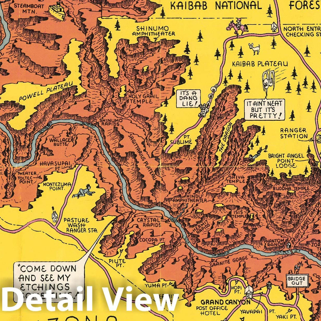 Historic Map : A Hysterical Map of the Grand Canyon National Park, 1940 v2