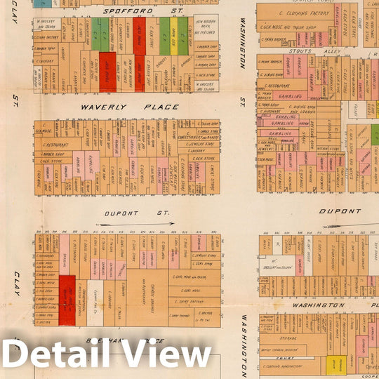 Historic Map : Official Map of Chinatown in San Francisco, 1885 v2