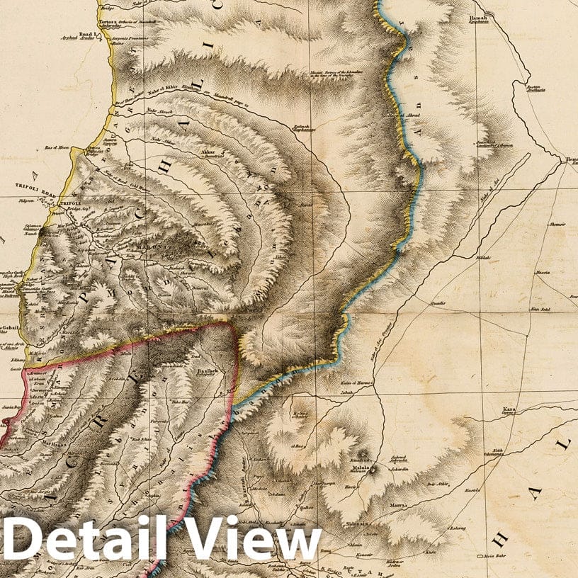 Historic Map : Composite: A Sketch of the Countries between Jerusalem and Aleppo. 1815 - Vintage Wall Art