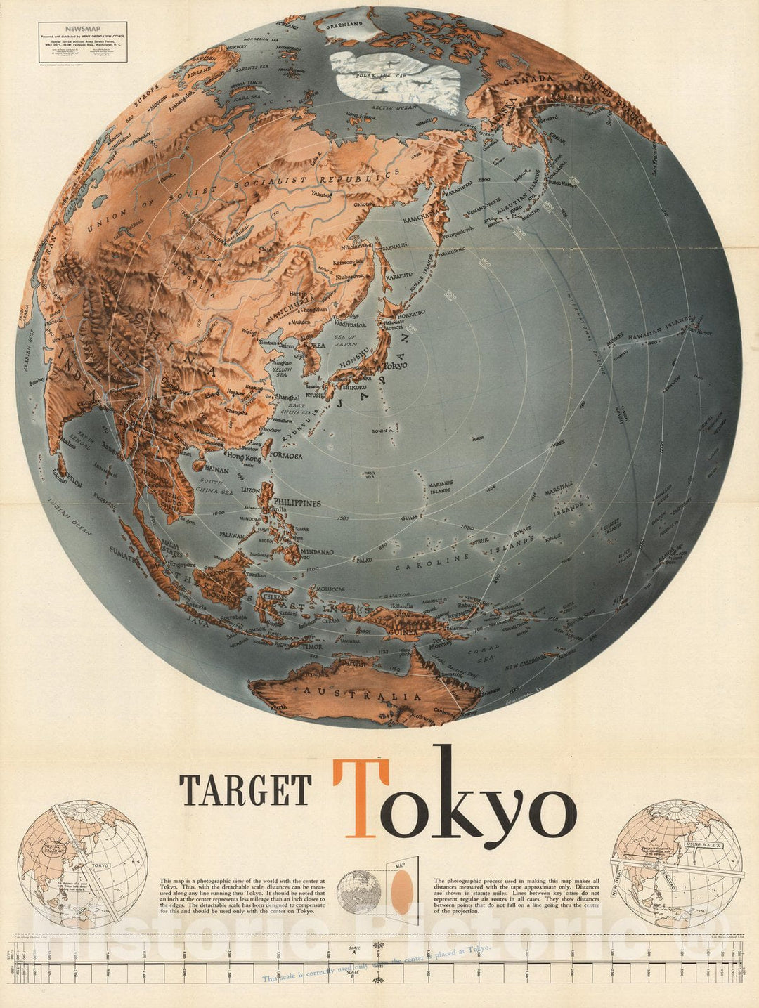 Historic Map : Target Tokyo. 1943 - Vintage Wall Art