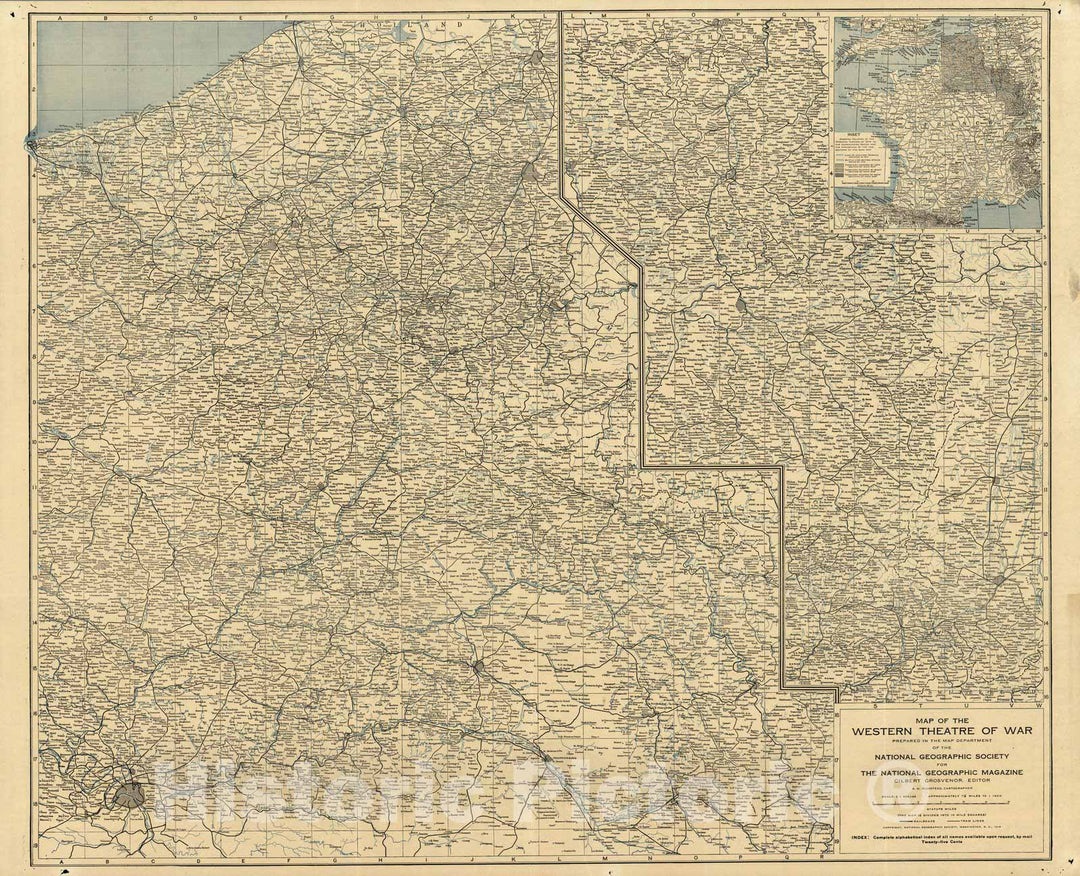 Historic Map : Map of the Western Theatre of War 1918 Published, 1918 - Vintage Wall Art