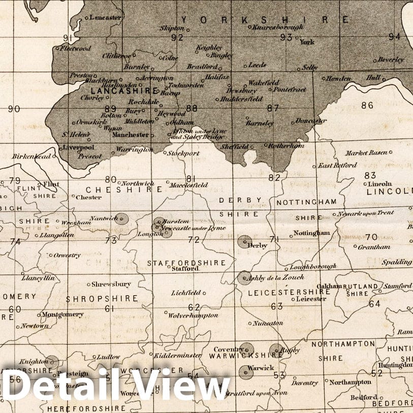 Historic Map : Survey Book, Index to the Ordnance Survey of England and Wales 1857 - Vintage Wall Art