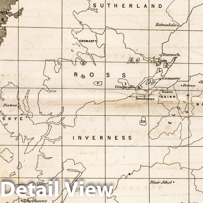 Historic Map : Survey Book, Index to the Ordnance Survey of Scotland 1857 - Vintage Wall Art