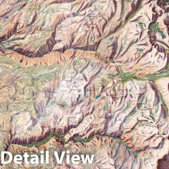 Historic Map - Panoramic View of the Yosemite National Park, California. 1914 - Vintage Wall Art