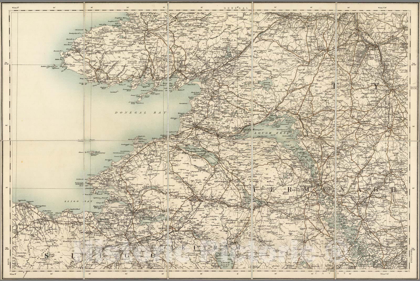 Historic Map : Sheet 4. 1904 - Ordnance Survey Ireland Quarter-inch Series. - Vintage Wall Art