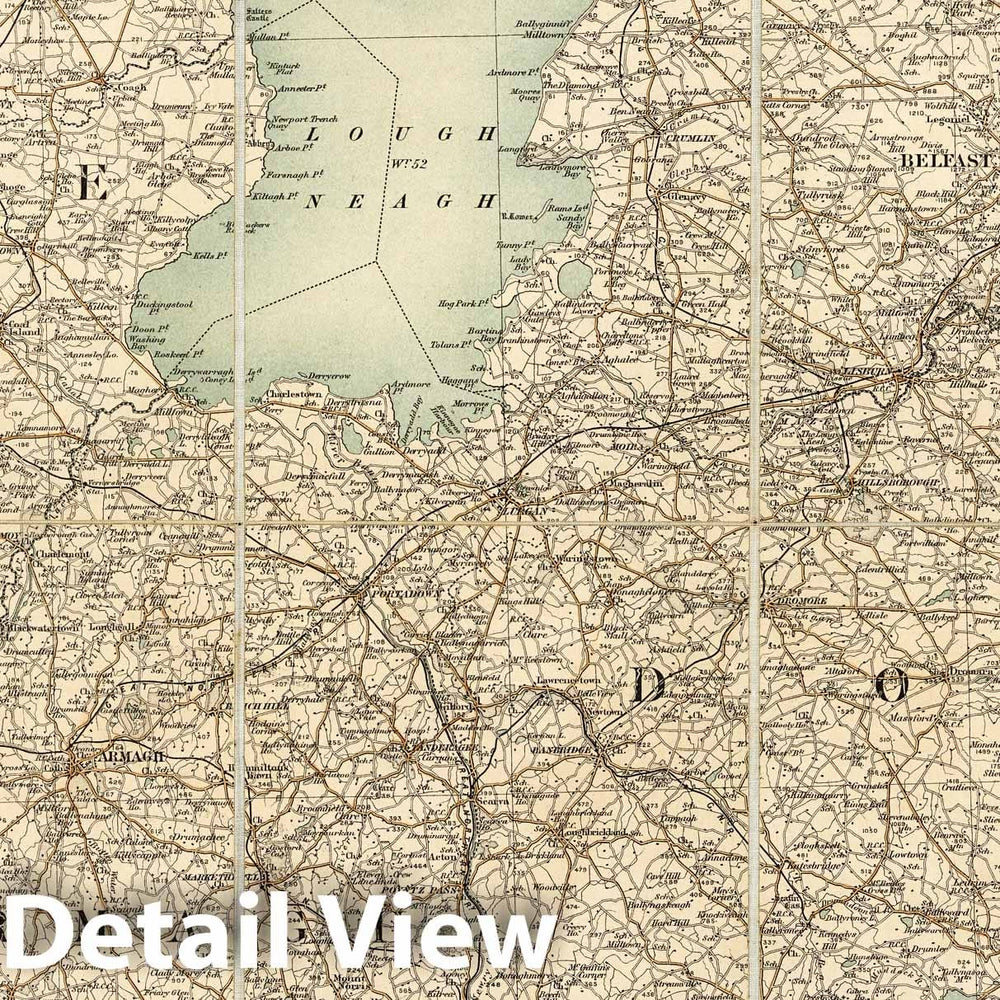 Historic Map : Sheet 5. 1904 - Ordnance Survey Ireland Quarter-inch Series. - Vintage Wall Art