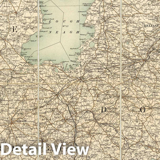 Historic Map : Sheet 5. 1904 - Ordnance Survey Ireland Quarter-inch Series. - Vintage Wall Art