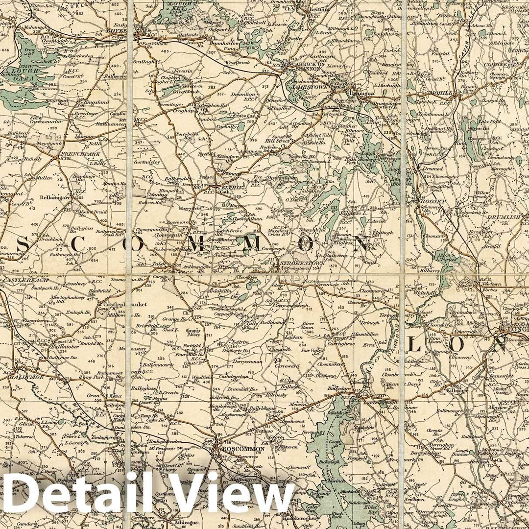 Historic Map : Sheet 7. 1904 - Ordnance Survey Ireland Quarter-inch Series. - Vintage Wall Art