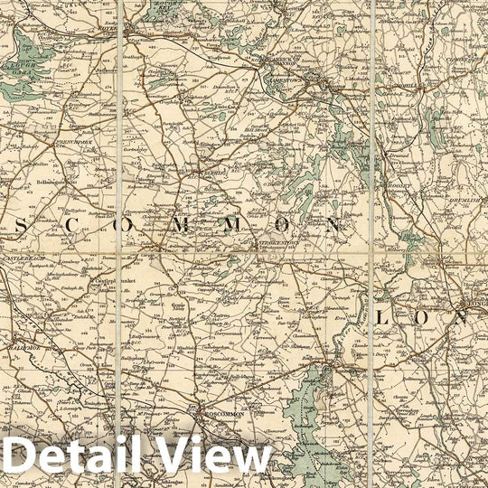 Historic Map : Sheet 7. 1904 - Ordnance Survey Ireland Quarter-inch Series. - Vintage Wall Art