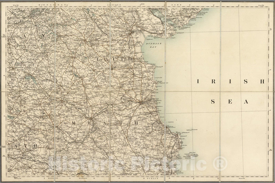 Historic Map : Sheet 8. 1904 - Ordnance Survey Ireland Quarter-inch Series. - Vintage Wall Art